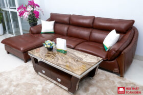 mẫu ghế sofa da phòng khách - sofa da bò cao cấp