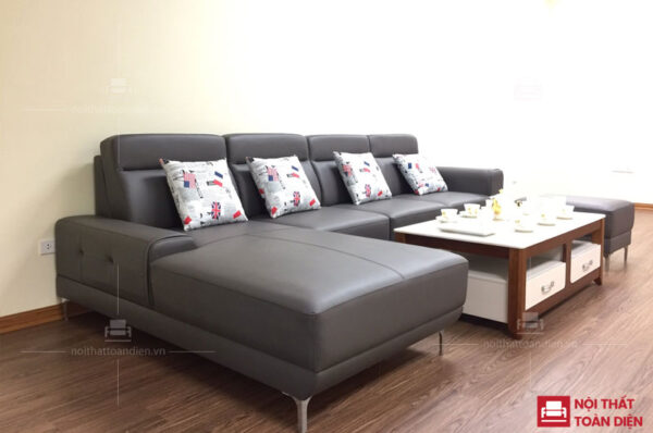 ghế sofa da đẹp phòng khách-ghế sofa góc da đẹp mã 152