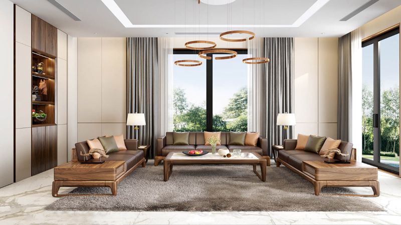 5 điều bạn nhất định phải lưu ý khi chọn đóng sofa gỗ cho phòng khách 4 đóng sofa gỗ